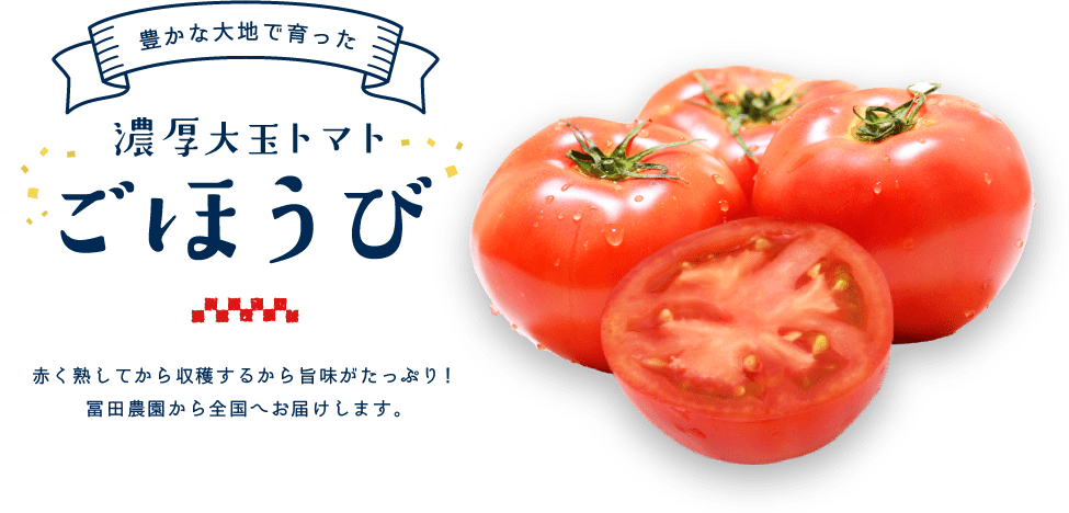 豊かな大地で育った濃厚大玉トマト「ごほうび」
